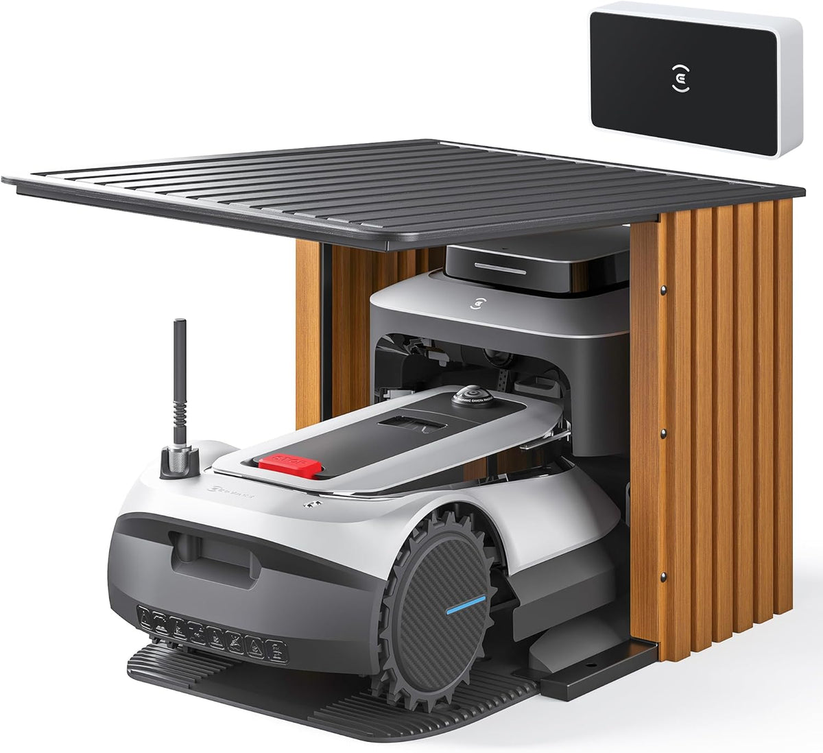 ECOVACS GOAT G1-800 Mhroboter ohne Begrenzungskabel 800㎡, Rasenmher Roboter mit TrueMapping-Multifusionslokalisierung,   Hindernisvermeidung, 16-Zonen-Management, 45% Steigung, Videomanager