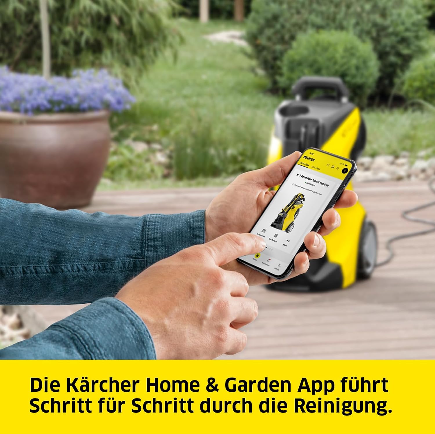 Kärcher Hochdruckreiniger K 5 Power Control, Druck: max. 145 bar, Fördermenge: 500 l/h, Flächenleistung: 40 m²/h, Wasserfilter, Gewicht: 13 kg, Hochdruckschlauch und -pistole, Dreckfräser, Strahlrohr