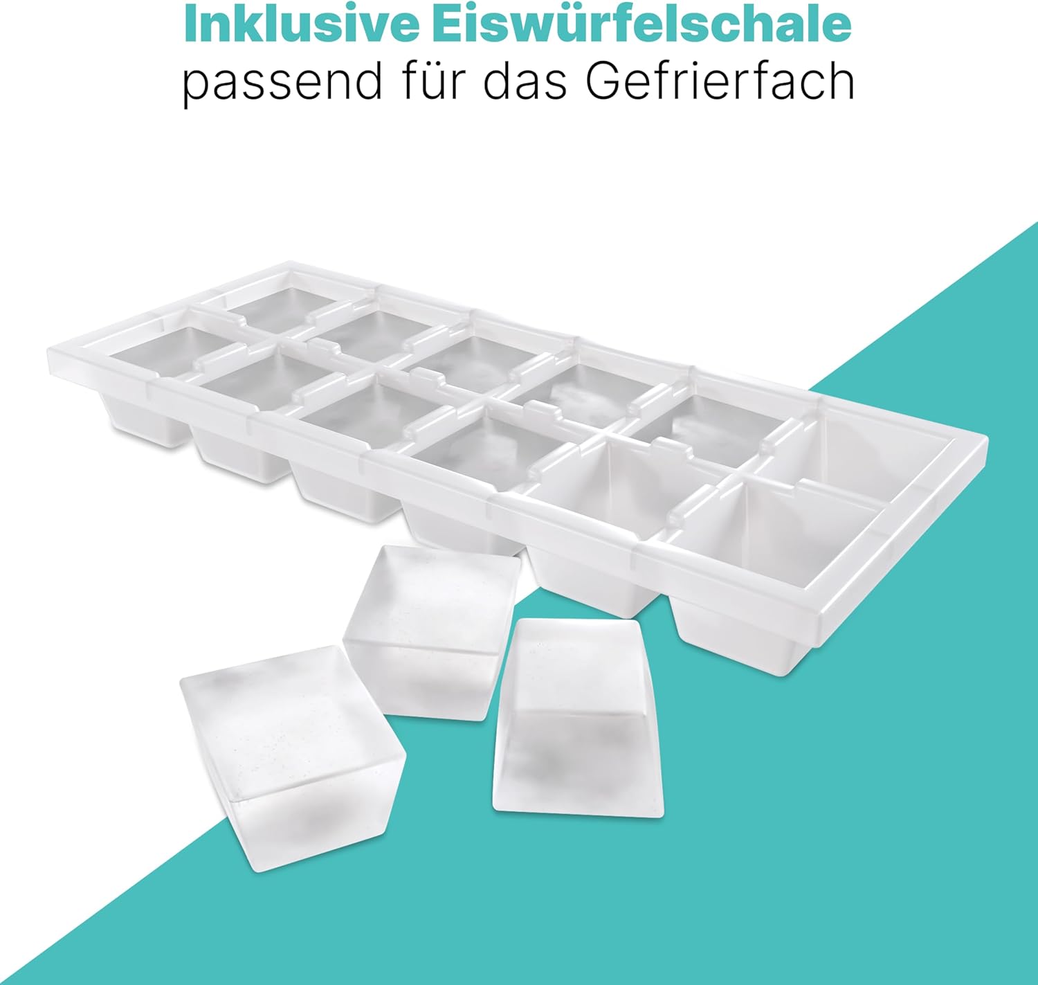 Bomann großer Gefrierschrank freistehend | 165 Liter Nutzinhalt für Lebensmittel | 5 Schubladen | Freezer Eisschrank Froster | wechselbarer Türanschlag inkl. Eiswürfelschale | GS 7317.1 weiß