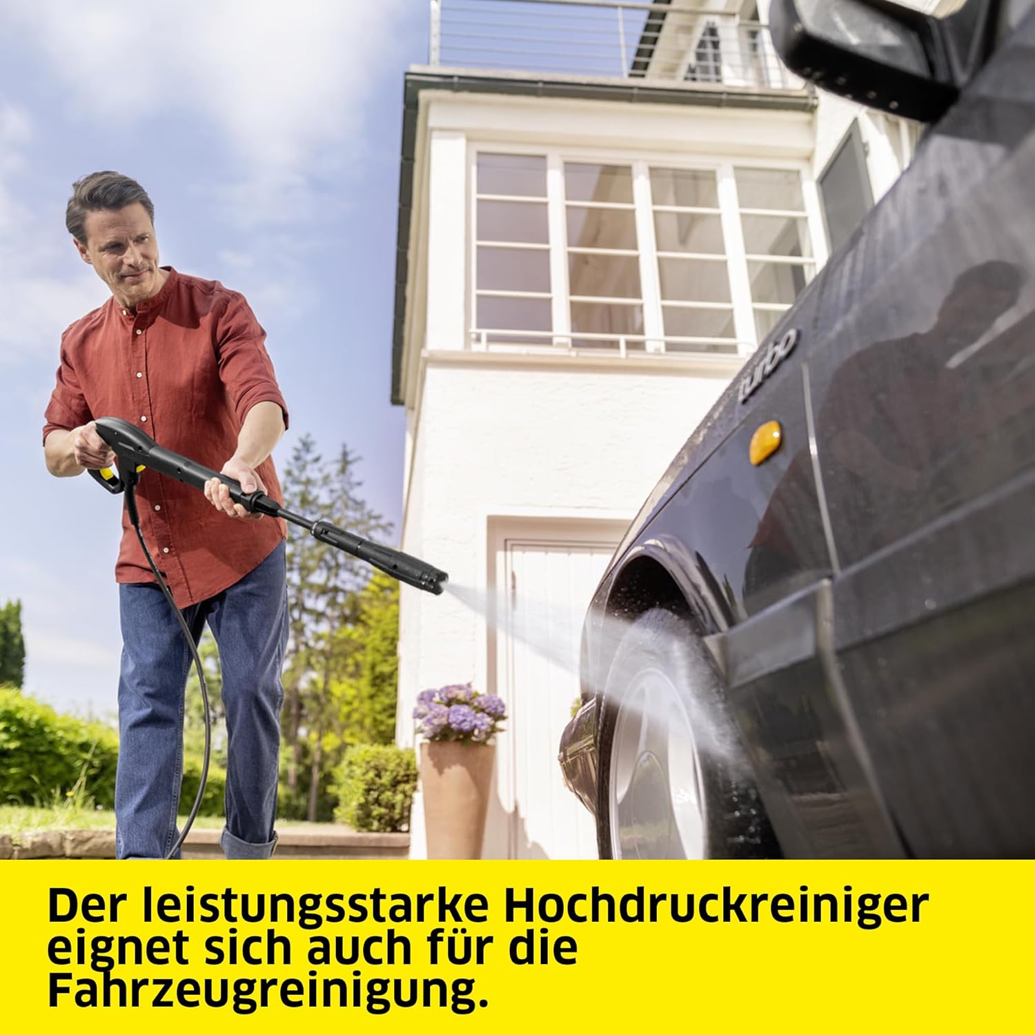 Kärcher Hochdruckreiniger K 5 Power Control, Druck: max. 145 bar, Fördermenge: 500 l/h, Flächenleistung: 40 m²/h, Wasserfilter, Gewicht: 13 kg, Hochdruckschlauch und -pistole, Dreckfräser, Strahlrohr