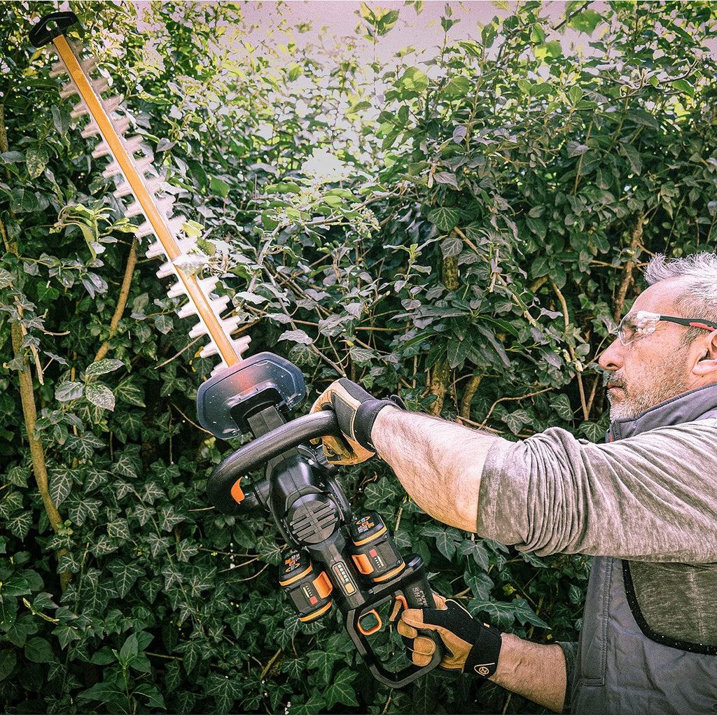 WORX WG286E.9 Nitro Profi Akku Heckenschere 40V – präziser Schnitt auch bei schwierigen Winkeln – leistungsstarker bürstenloser Motor – 58cm Schnittlänge – 27mm Zahnabstand – ohne Akku & Ladegerät