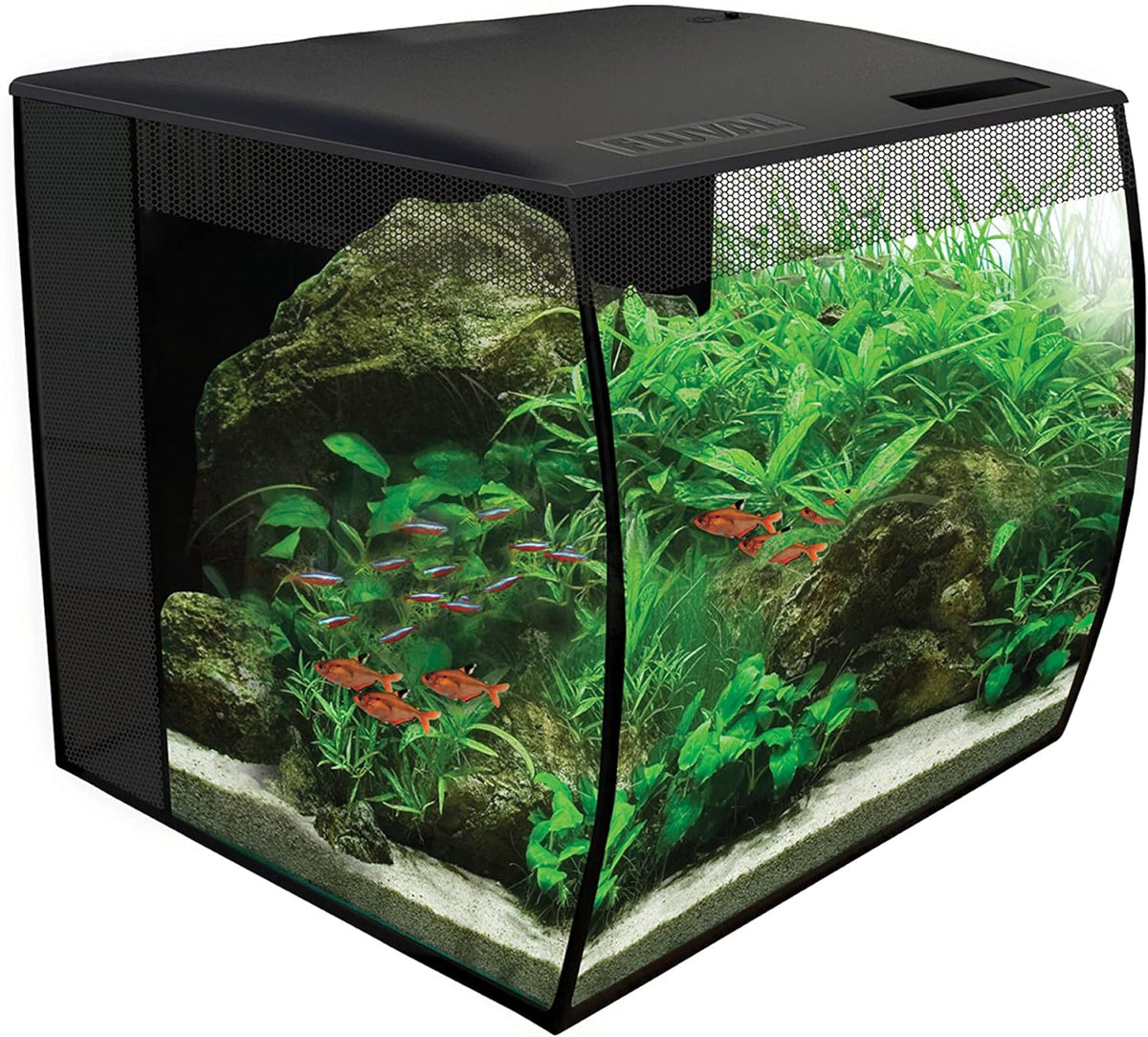Fluval Flex Aquarium 123L, Süßwasser Aquarium, schwarz