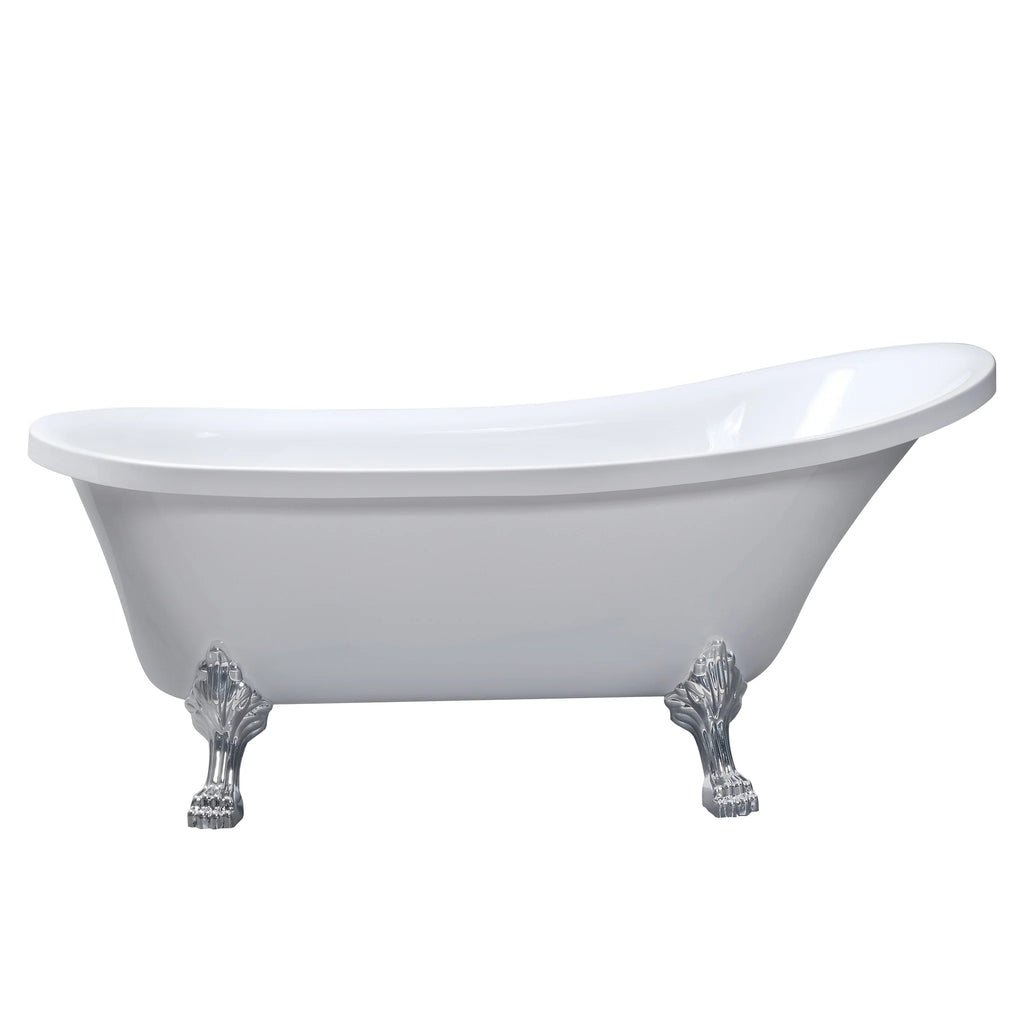 Lykke Badewanne mit Füen Nordic Deluxe 1500x750x710mm, Wei