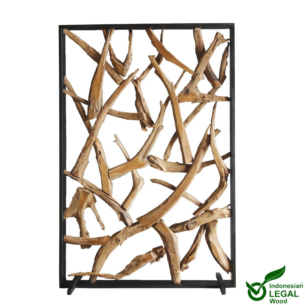 MAZE Raumteiler Teakholz 120cm x 180cm