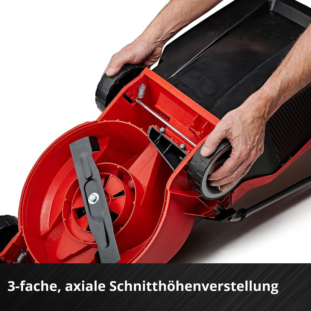 Einhell City Akku-Rasenmher GE-CM 18/30 Li Kit Power X-Change (18 V, 30 cm Schnittbreite, bis 150 m, Brushless, 25L Fangkorb, 30-70 mm Schnitthhe, inkl. 3,0 Ah Akku + Ladegert)
