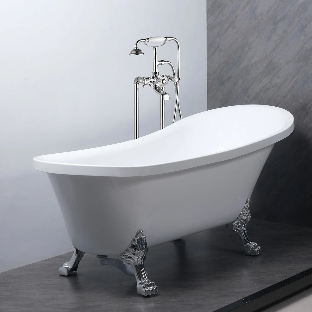 Lykke Badewanne mit Füen Nordic Deluxe 1500x750x710mm, Wei