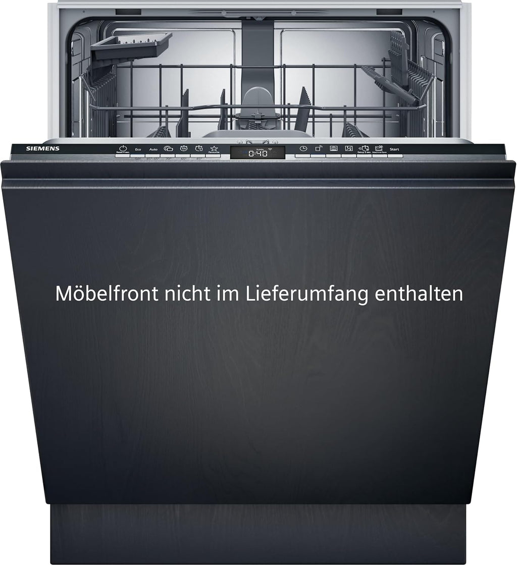 Siemens SN43ES14VE, iQ300 Smarter Geschirrspüler, Unterbau-Spülmaschine mit Besteckschublade, 60 cm, automatische Türöffnung dank autoOpen dry, besonders leise mit iQdrive-Motor, aquaStop, Edelstahl