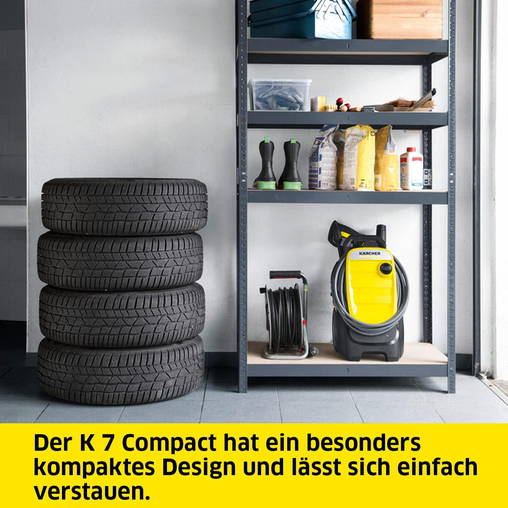 Krcher Hochdruckreiniger K 7 Premium Power Home, Druck: 180 bar, Durchfluss: 600 l/h, Flchenleistung: 60 m/h, Leistung: 3.000 W, Schlauchtrommel, mit Pistole, Dreckfrser, Strahlrohr