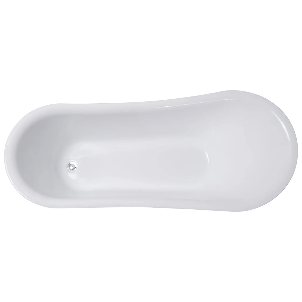 Lykke Badewanne mit Füen Nordic Deluxe 1500x750x710mm, Wei