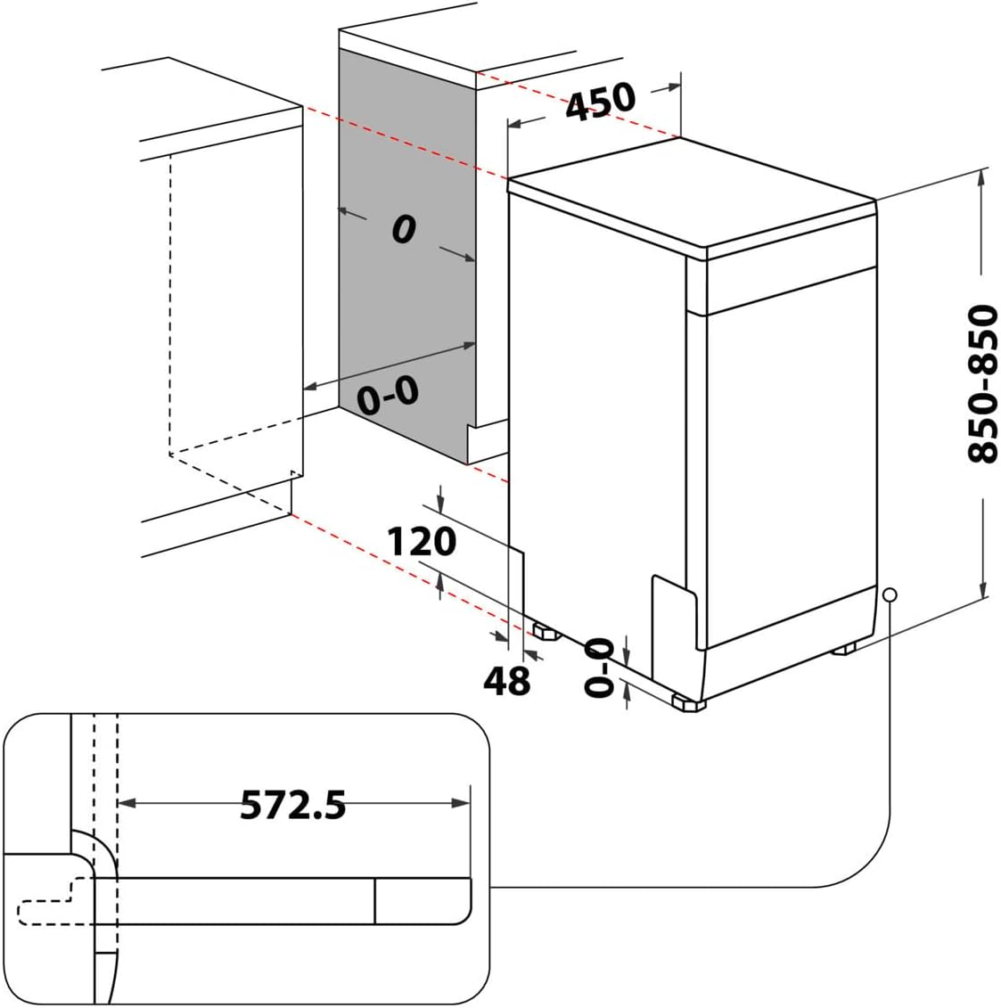 Bauknecht BK6FC11BS7A0X Vollintegrierbarer Geschirrspüler (45 cm)/ ActiveDry/Sensorprogramm/PowerClean/Besteckschublade/Hygiene-Programm/Vollwasserschutz/Multizone/Startzeitvorwahl
