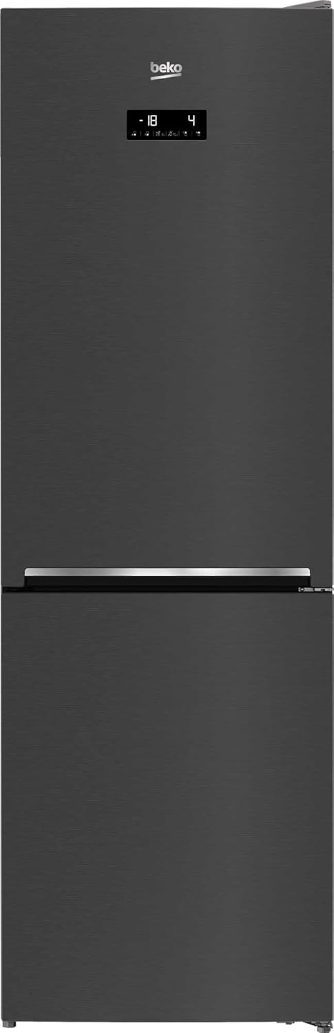 Beko RCNE366E70ZXBRN bPRO700 freistehende Kühl-/Gefrierkombination, großer Kühlschrank, 323 l Gesamtrauminhalt, HarvestFresh, NoFrost, leise, SmoothFit, 0°C-Zone, Dark Inox
