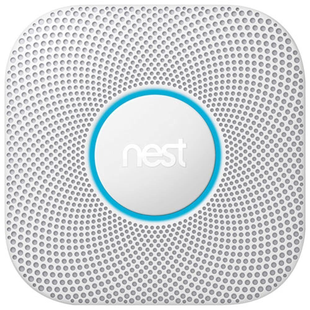 Google Nest Protect 2nd Gen Wired Smoke & CO Alarm with Voice Alerts and Phone Notifications