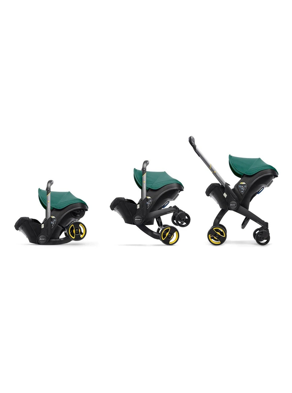 Stroller combination consisting of infant car seat and LATCH base (model year 2025) – Midnight Edition | From car to stroller in seconds, airplane-compatible, including accessory bag