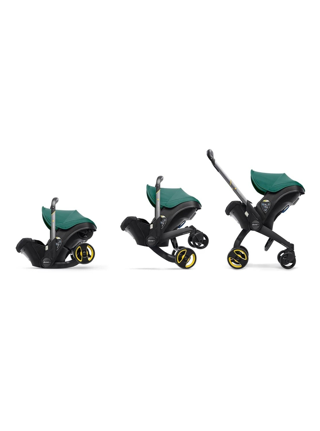 Stroller combination consisting of infant car seat and LATCH base (model year 2025) – Midnight Edition | From car to stroller in seconds, airplane-compatible, including accessory bag