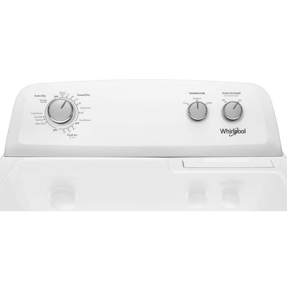 Whirlpool 7.0 cubic foot (approx. 198 liters) clothes dryer, AutoDry™ system, Wrinkle Shield™, white