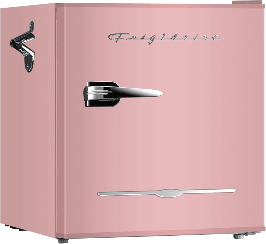 Frigidaire EFR176 Retro Compact Fridge with Chiller Mini Refrigerator with Built-in Bottle Opener for Office, Bedroom, Dorm Room or Cabin, 1.6 cu ft 16" D x 18" W x 18.5" H, Moonlight