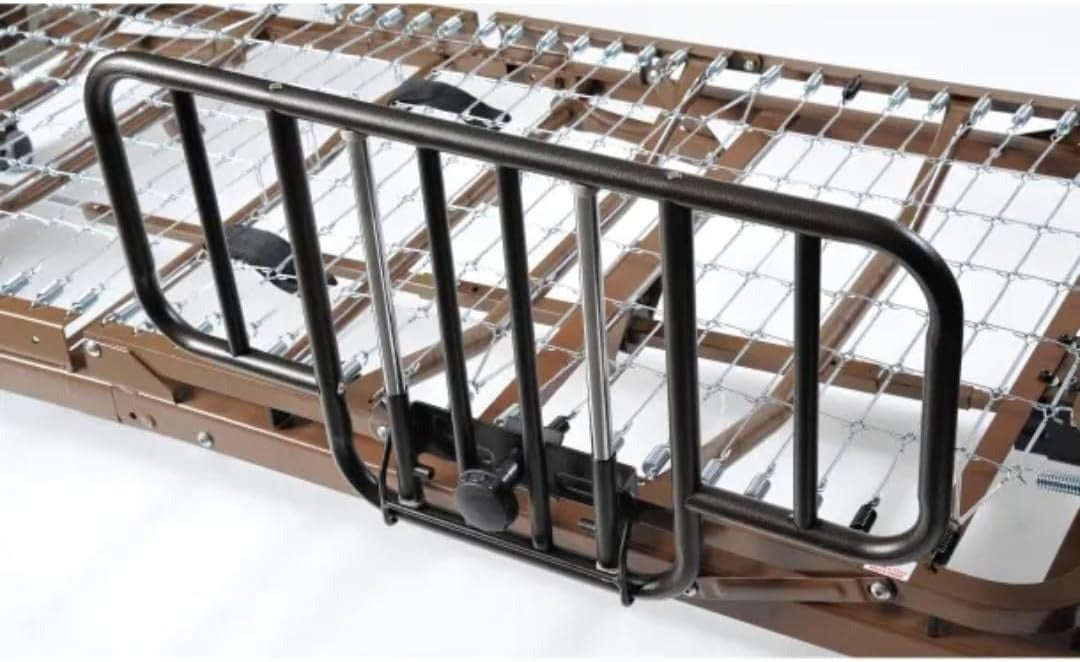 Fully electric hospital bed set, foam mattress, half side rails