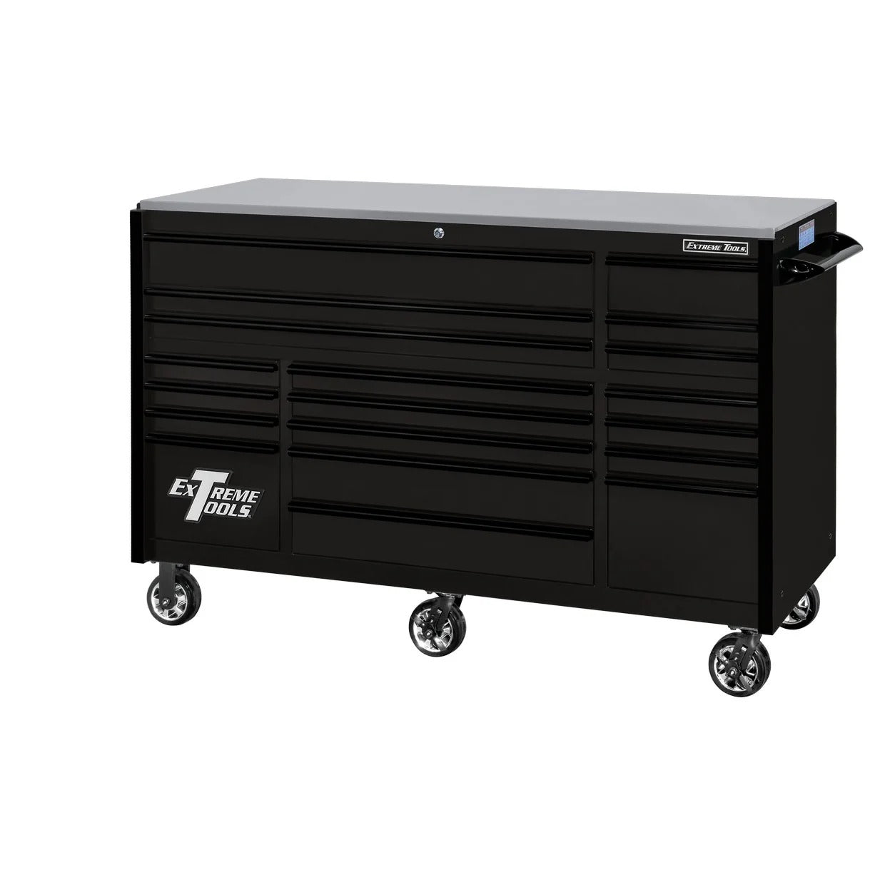 Extreme Tools RX250 Series 72-inch x 30-inch Rolling Cart – 19 Drawers – 250 lb Drawer Slides