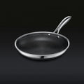 HexClad 6-piece hybrid stainless steel cookware set (8 inch, 10 inch, 12 inch) with glass lids, one size, black