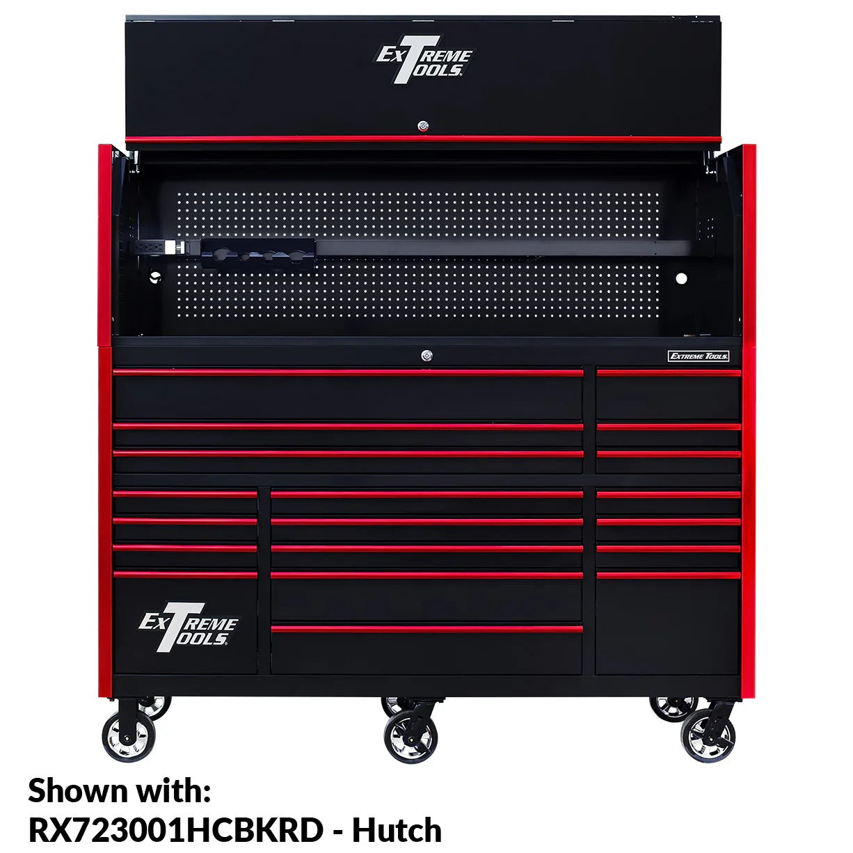 Extreme Tools RX250 Series 72-inch x 30-inch Rolling Cart – 19 Drawers – 250 lb Drawer Slides